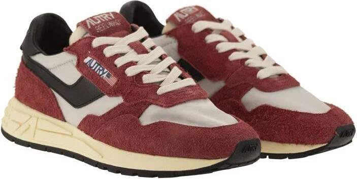 Autry Reelwind - Suede And Technical Textile Trainer - Image 4