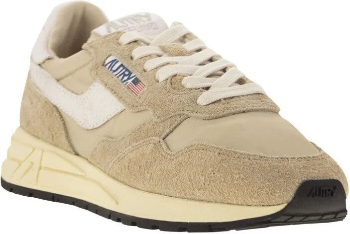 Autry Reelwind - Suede And Technical Textile Trainer - Image 2