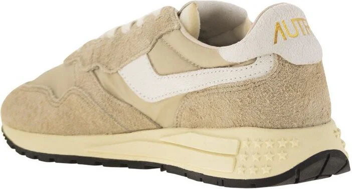 Autry Reelwind - Suede And Technical Textile Trainer - Image 3