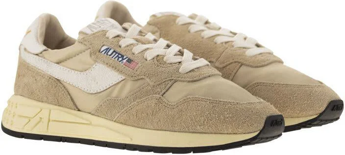 Autry Reelwind - Suede And Technical Textile Trainer - Image 4