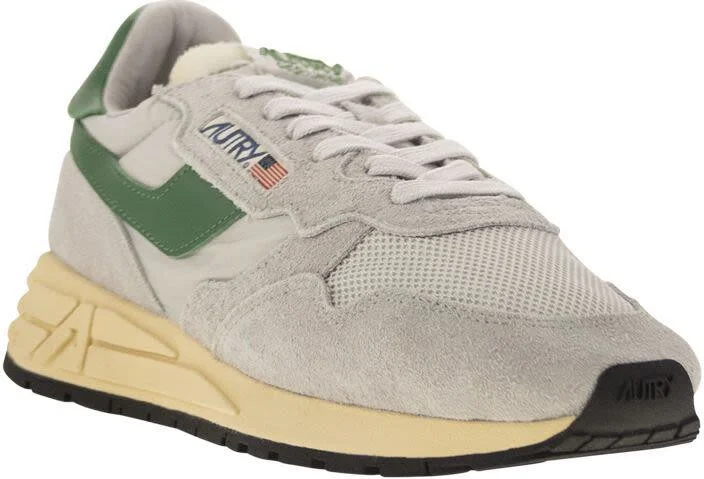 Autry Reelwind - Suede And Technical Textile Trainer - Image 2