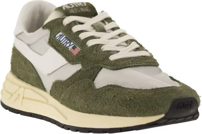 Autry Reelwind - Suede And Technical Textile Trainer - Image 2