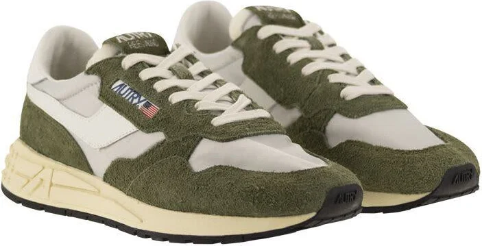 Autry Reelwind - Suede And Technical Textile Trainer - Image 4