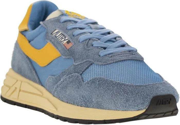Autry Reelwind - Suede And Technical Textile Trainer - Image 2