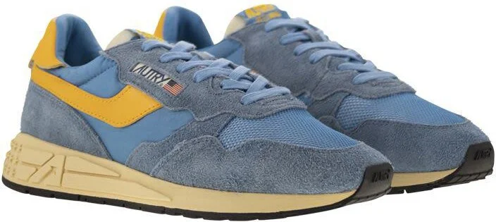 Autry Reelwind - Suede And Technical Textile Trainer - Image 3