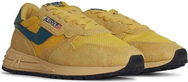 Autry 'Reelwind' Yellow Suede Sneakers - Image 2