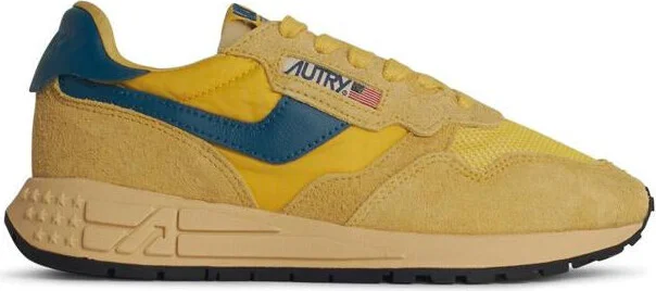 Autry 'Reelwind' Yellow Suede Sneakers