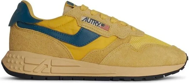 Autry 'Reelwind' Yellow Suede Sneakers