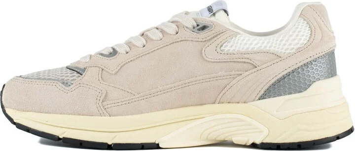 Autry Sand And Silver Mesh And Suede Hyperway Sneakers - Image 2