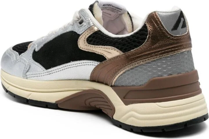 Autry Silver And Black ‘Hyperway Low' Sneakers - Image 3