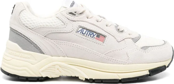 Autry Silver And Black ‘Hyperway Low' Sneakers