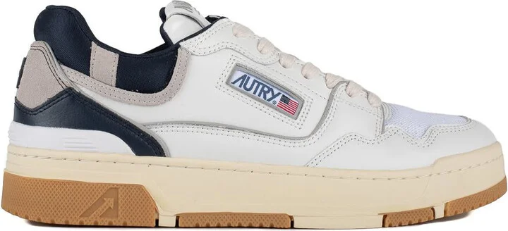 Autry Sneakers Clc In White And Blue Leather