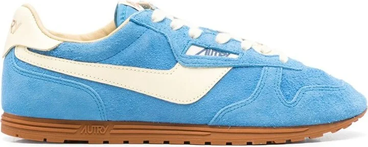 Autry Sneakers In Light Blue Suede