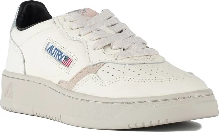 Autry Sneakers Medalist Low In Grained White Leather - Image 3