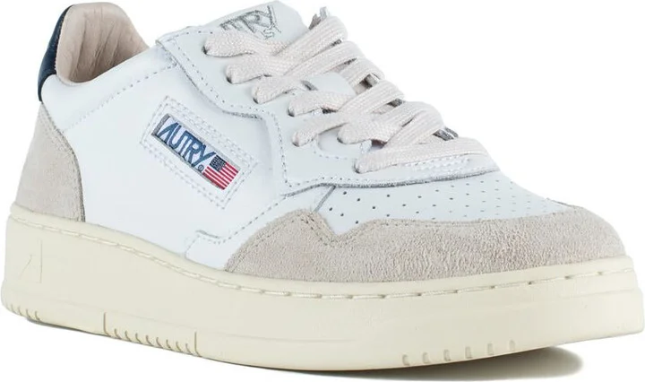 Autry Sneakers Medalist Low In Leather And Suede White And Blue Color. - Image 3