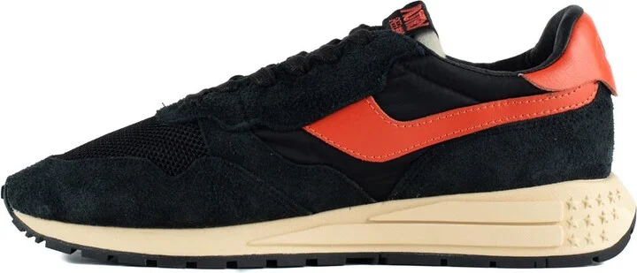 Autry Sneakers Reelwind Low In Nylon And Suede Black And Orange - Image 2