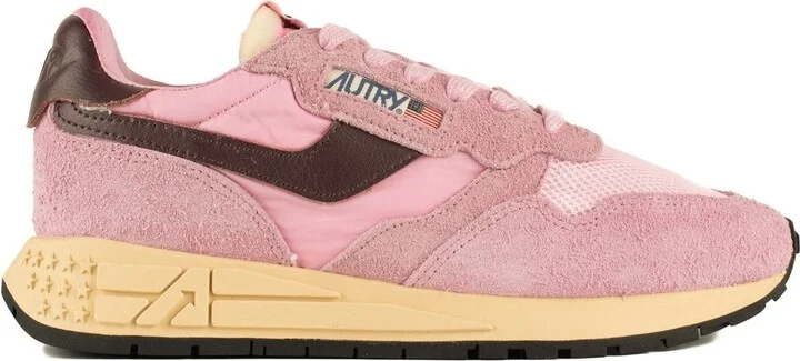 Autry Sneakers Reelwind Low Suede And Nylon Rose And Rose