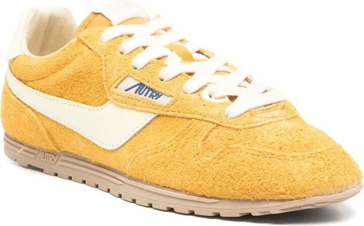 Autry Suede Sneakers In Yellow - Image 2