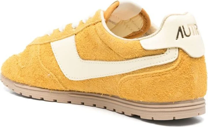 Autry Suede Sneakers In Yellow - Image 3