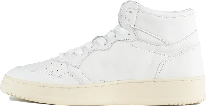Autry Super Soft White Napa Leather Medalist Mid Sneakers - Image 2