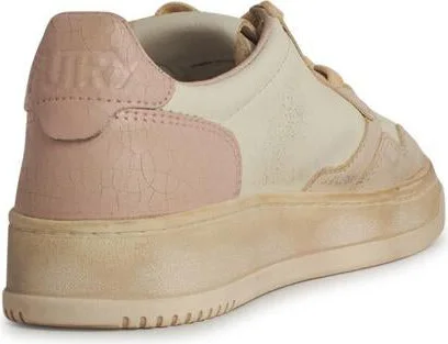 Autry 'Super Vintage' Pink Leather Sneakers - Image 3
