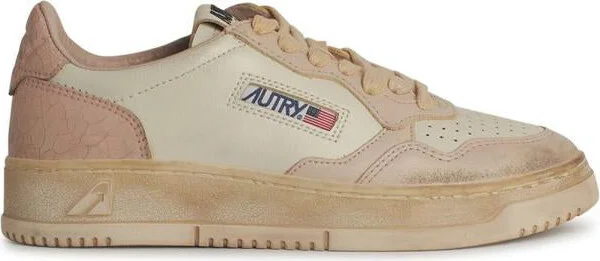 Autry 'Super Vintage' Pink Leather Sneakers