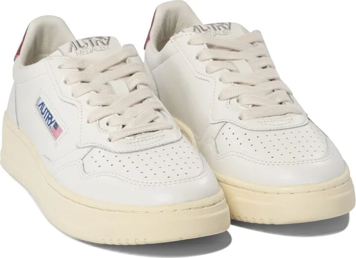 Autry Syrah And White Leather Medalist Low Sneakers - Image 2