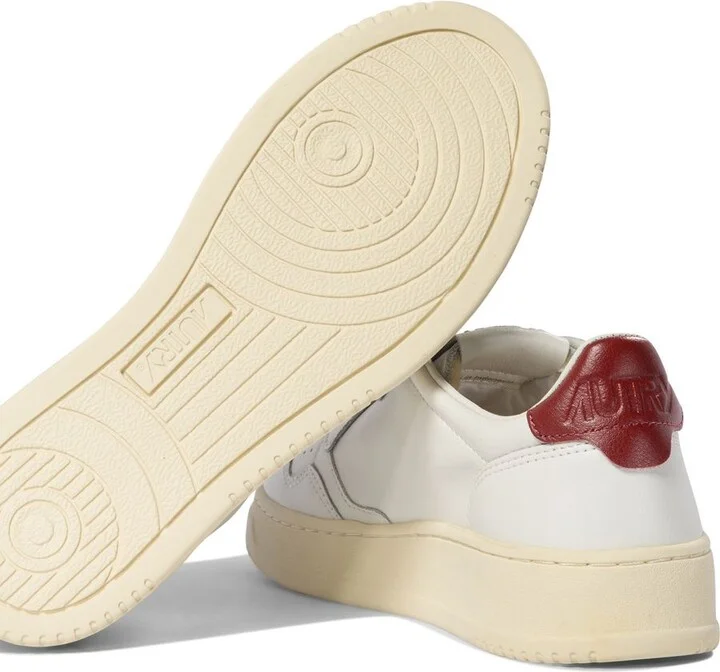 Autry Syrah And White Leather Medalist Low Sneakers - Image 5