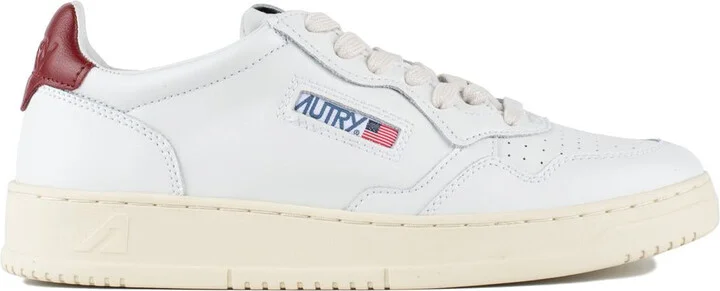 Autry Syrah And White Leather Medalist Low Sneakers