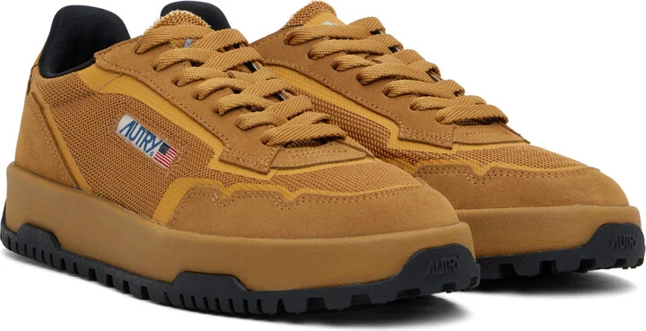 AUTRY Tan Wildpace Low Sneakers - Image 4