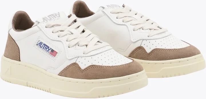 Autry White And Brown Leather Medalist Sneakers - Image 2