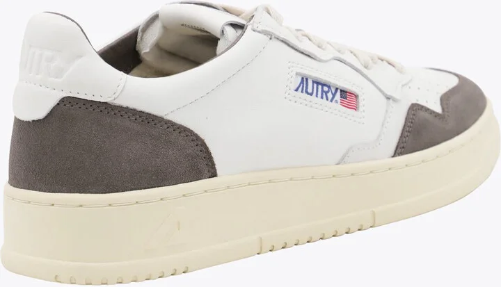 Autry White And Grey Leather Medalist Sneakers - Image 3