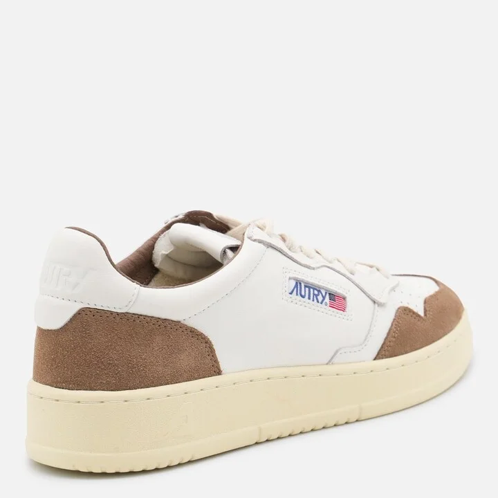 Autry White And Light Beige Leather Medalist Sneakers - Image 3