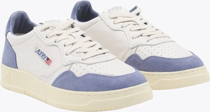 Autry White And Light Blue Leather Medalist Sneakers - Image 2