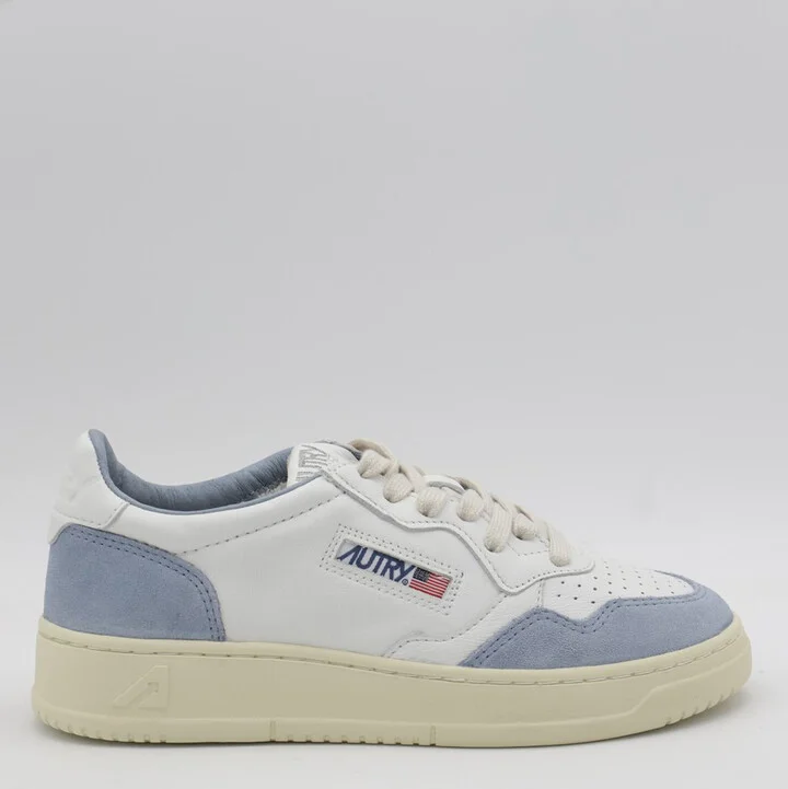 Autry White And Light Blue Sneakers