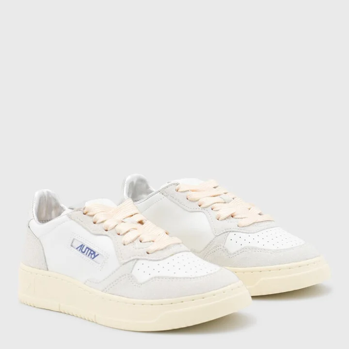 Autry White And Light Grey Leather Medalist Low Sneakers - Image 2