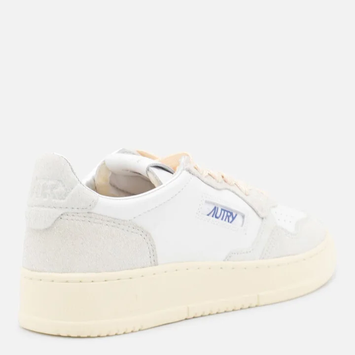 Autry White And Light Grey Leather Medalist Low Sneakers - Image 3