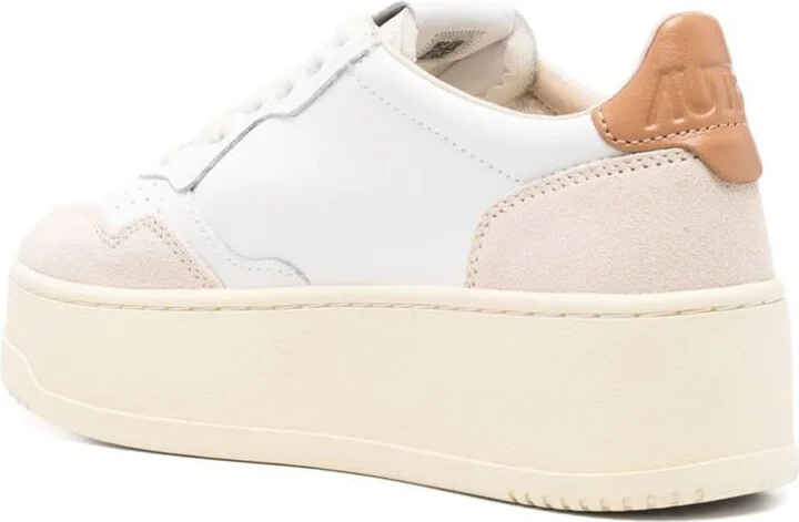 Autry White And Orange 'Medialist' Platform Sneakers - Image 4