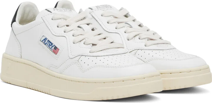 AUTRY White & Black Medalist Low Sneakers - Image 4