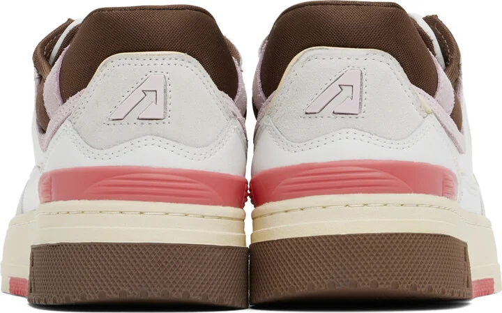AUTRY White & Brown CLC Low Sneakers - Image 2