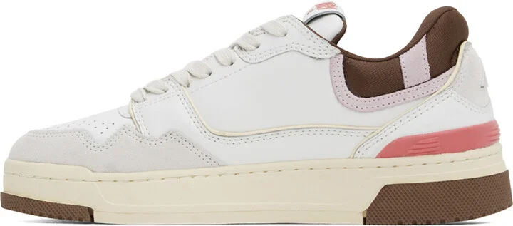 AUTRY White & Brown CLC Low Sneakers - Image 3