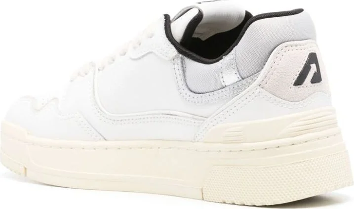 Autry White Leather And Suede Silver Sneakers Clc Low - Image 2