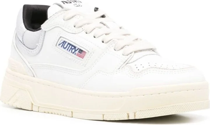 Autry White Leather And Suede Silver Sneakers Clc Low - Image 3
