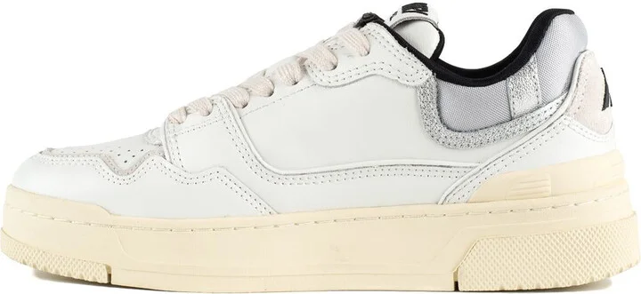 Autry White Leather And Suede Silver Sneakers Clc Low - Image 2
