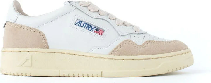 Autry White Leather And Suede Sneakers