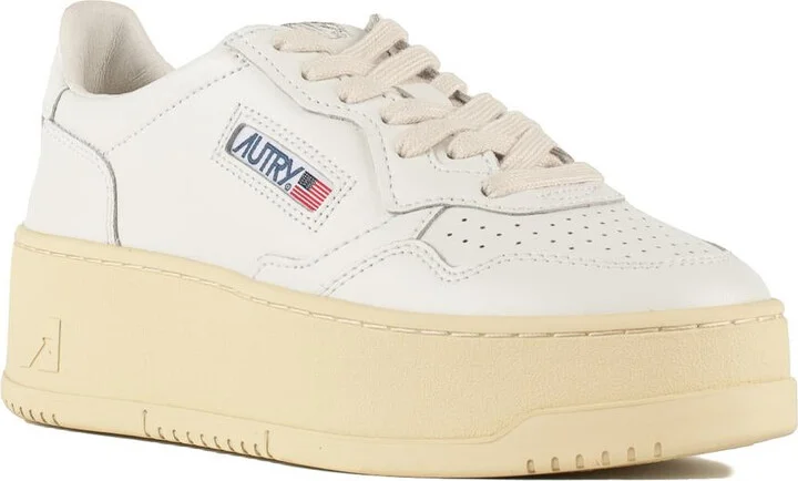 Autry White Leather Medalist Platform Sneakers - Image 3