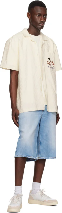AUTRY White & Taupe Medalist Low Sneakers - Image 5