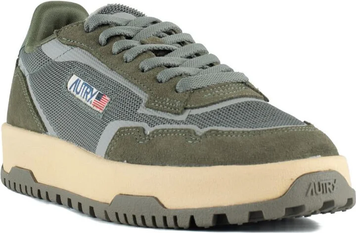 Autry Wildpace Low Mesh And Suede Sneakers Schio And Military - Image 3