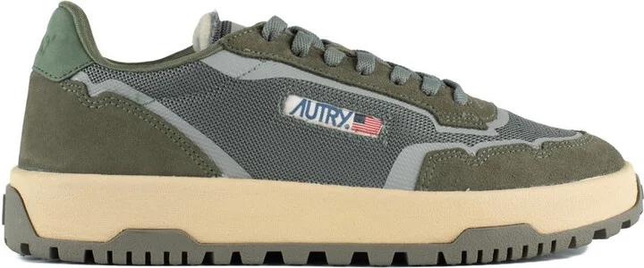 Autry Wildpace Low Mesh And Suede Sneakers Schio And Military