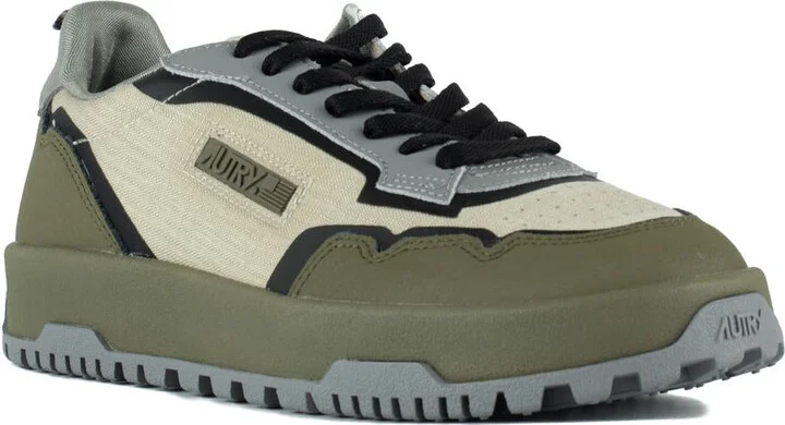 Autry Wildpace Low Nylon Ripstop And Leather Castle Wall And Titanium Sneakers - Image 3